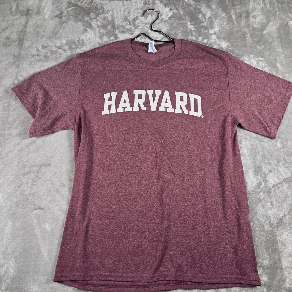 Harvard University Gildan Preppy Collegiate Maroon Heather T-Shirt Medium
